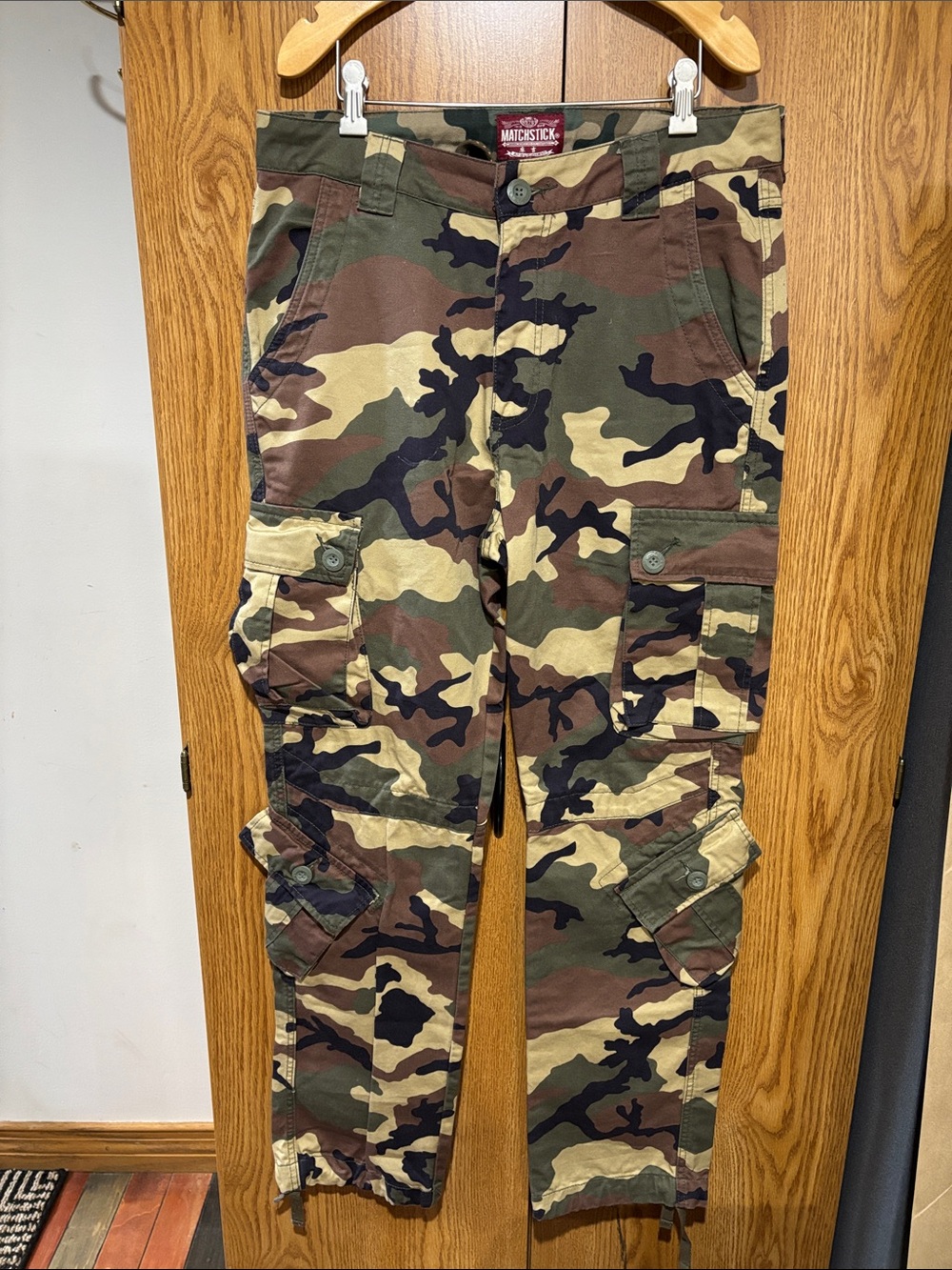 Matchstick Camouflage Cargo Pants - Men's Green Camo